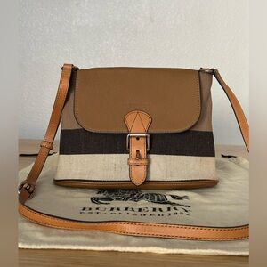 Burberry Brown and Tan Crossbody Bag